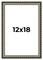 12x18 Museum-Quality Picture Frame with UV-Resistant Acrylic & Acid-Free Backing, Available in 4 Finishes - Gold, Silver, Bronze, and Black